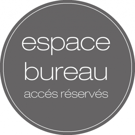 Espace bureau rond (15x15cm) - Autocollant(sticker)