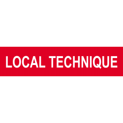LOCAL TECHNIQUE ROUGE (15x3.5cm) - Autocollant(sticker)