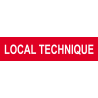 LOCAL TECHNIQUE ROUGE (15x3.5cm) - Autocollant(sticker)