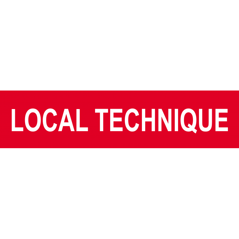 LOCAL TECHNIQUE ROUGE (29x7cm) - Autocollant(sticker)