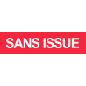 SANS ISSUE rouge (15x3.5cm) - Autocollant(sticker)