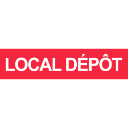 local dépôt rouge (15x3.5cm) - Autocollant(sticker)