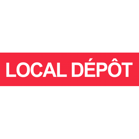 local dépôt rouge (15x3.5cm) - Autocollant(sticker)