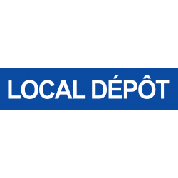 local dépôt bleu (29x7cm) - Autocollant(sticker)