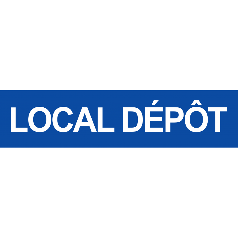 local dépôt bleu (15x3.5cm) - Autocollant(sticker)