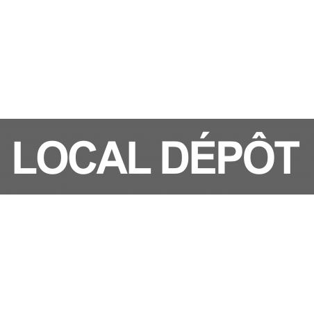 local dépôt gris (29x7cm) - Autocollant(sticker)