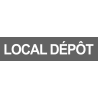 local dépôt gris (29x7cm) - Autocollant(sticker)