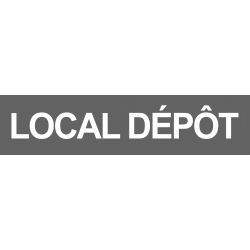 local dépôt gris (15x3.5cm) - Autocollant(sticker)