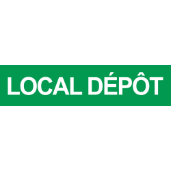 local dépôt vert (15x3.5cm) - Autocollant(sticker)