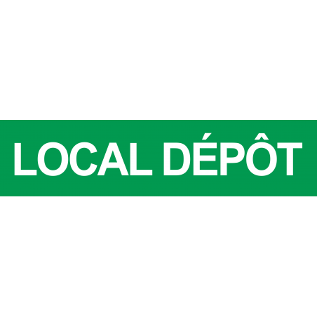 local dépôt vert (15x3.5cm) - Autocollant(sticker)