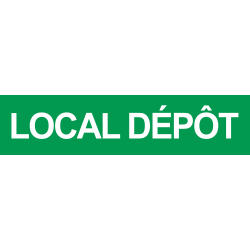 local dépôt vert (29x7cm) - Autocollant(sticker)
