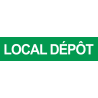 local dépôt vert (29x7cm) - Autocollant(sticker)