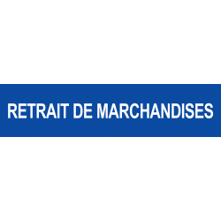 retrait de marchandises bleu (29x7cm) - Autocollant(sticker)