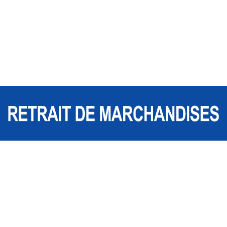 retrait de marchandises bleu (29x7cm) - Sticker/autocollant