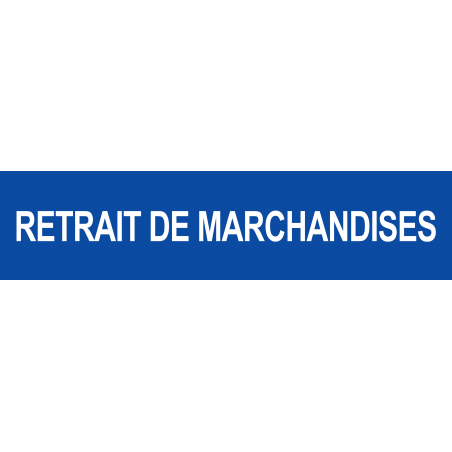 retrait de marchandises bleu (29x7cm) - Autocollant(sticker)