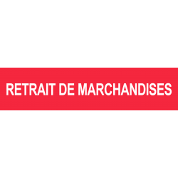 retrait de marchandises rouge (15x3.5cm) - Autocollant(sticker)