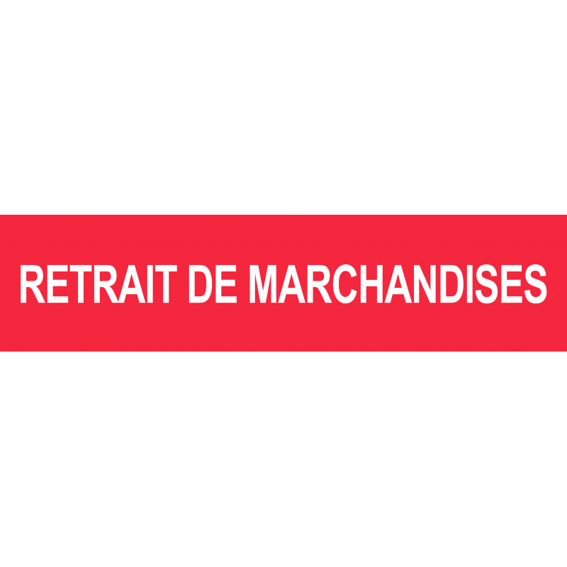 retrait de marchandises rouge (15x3.5cm) - Autocollant(sticker)