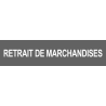 retrait de marchandises gris (29x7cm) - Autocollant(sticker)