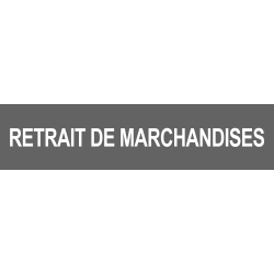 retrait de marchandises gris (15x3.5cm) - Sticker/autocollant