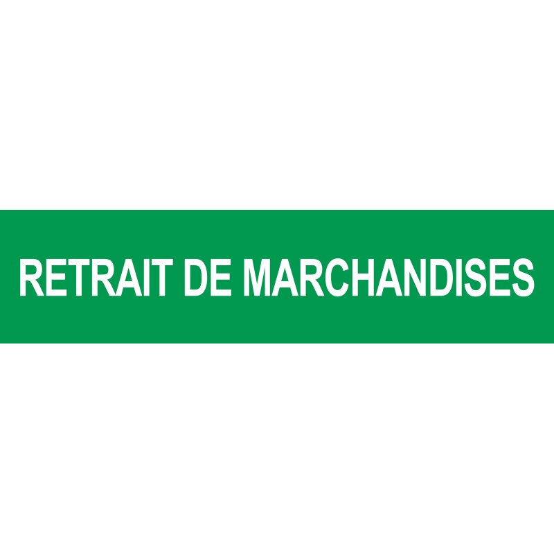 retrait de marchandises vert (15x3.5cm) - Autocollant(sticker)