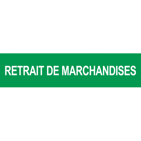 retrait de marchandises vert (15x3.5cm) - Autocollant(sticker)