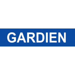 gardien bleu (29x7cm) - Autocollant(sticker)