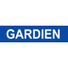 gardien bleu (29x7cm) - Autocollant(sticker)