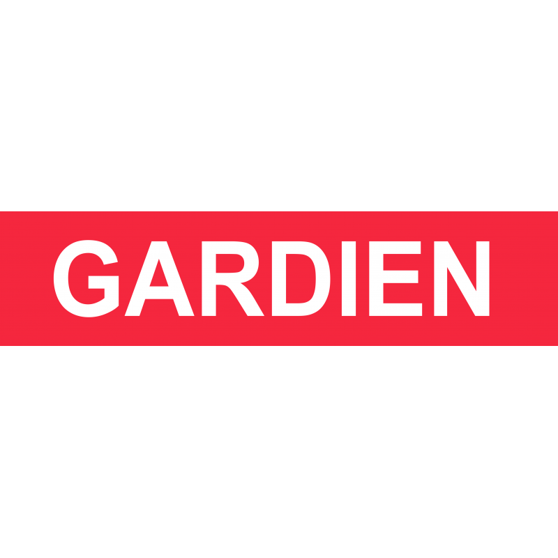 gardien rouge (29x7cm) - Autocollant(sticker)