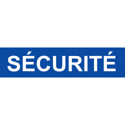 sécurité bleu (15x3.5cm) - Autocollant(sticker)