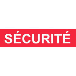 sécurité rouge (15x3.5cm) - Autocollant(sticker)