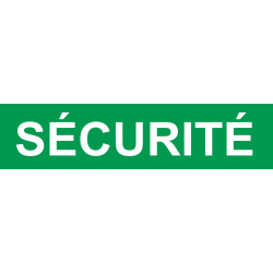 sécurité vert (15x3.5cm) - Autocollant(sticker)