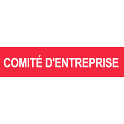 Local comité d'entreprise rouge (15x3.5cm) - Sticker/autocollant