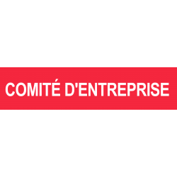 Local comité d'entreprise rouge (15x3.5cm) - Autocollant(sticker)