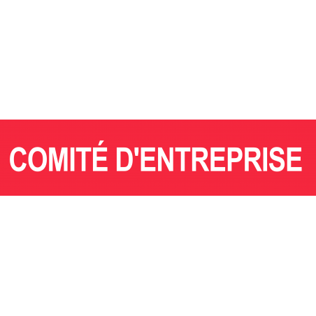 Local comité d'entreprise rouge (15x3.5cm) - Autocollant(sticker)