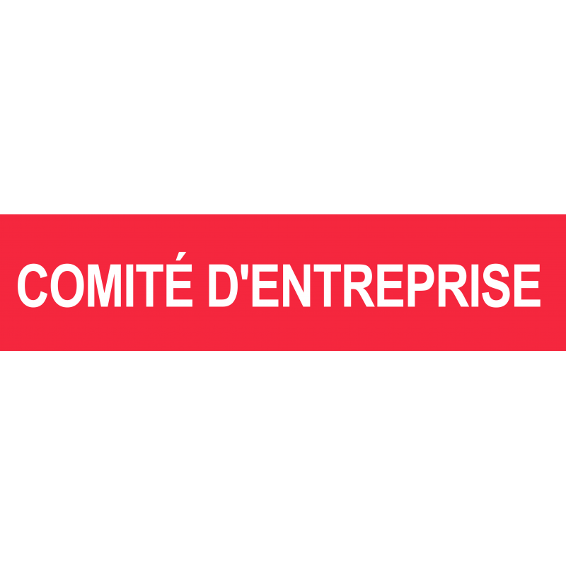 Local comité d'entreprise rouge (29x7cm) - Autocollant(sticker)