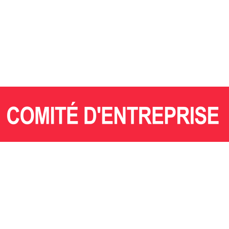 Local comité d'entreprise rouge (29x7cm) - Sticker/autocollant