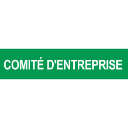 Local comité d'entreprise vert (15x3.5cm) - Autocollant(sticker)