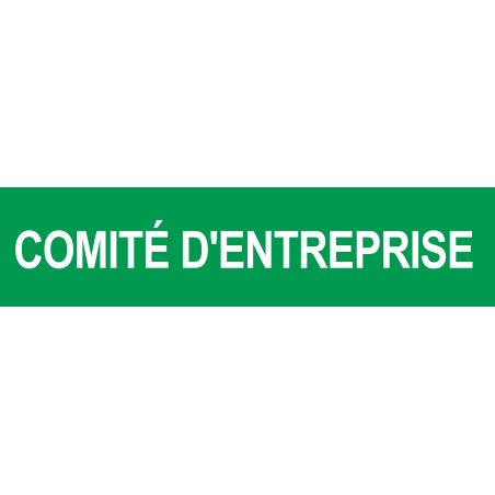 Local comité d'entreprise vert (15x3.5cm) - Autocollant(sticker)