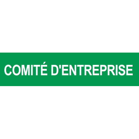 Local comité d'entreprise vert (29x7cm) - Sticker/autocollant