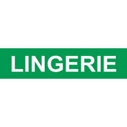 Local LINGERIE vert (15x3.5cm) - Autocollant(sticker)