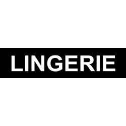 Local LINGERIE noir (15x3.5cm) - Autocollant(sticker)