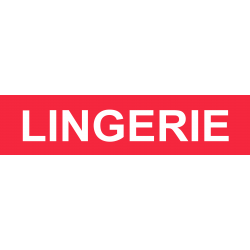 Local LINGERIE rouge (15x3.5cm) - Autocollant(sticker)