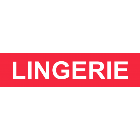 Local LINGERIE rouge (15x3.5cm) - Autocollant(sticker)