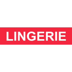 Local LINGERIE rouge (29x7cm) - Autocollant(sticker)