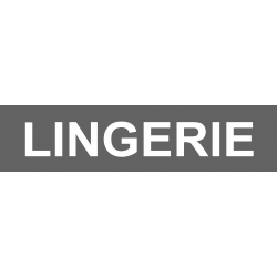 Local LINGERIE gris (15x3.5cm) - Autocollant(sticker)