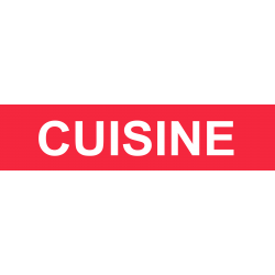 Local CUISINE rouge (29x7cm) - Autocollant(sticker)