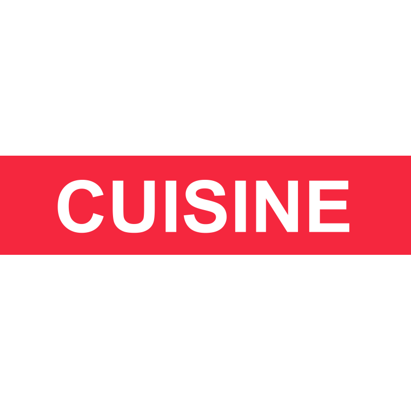 Local CUISINE rouge (15x3.5cm) - Sticker/autocollant
