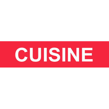 Local CUISINE rouge (15x3.5cm) - Autocollant(sticker)