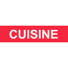 Local CUISINE rouge (15x3.5cm) - Autocollant(sticker)