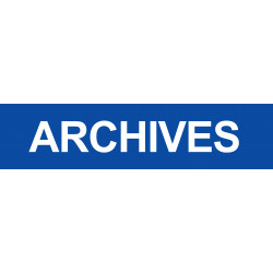 Local ARCHIVES bleu (29x7cm) - Autocollant(sticker)